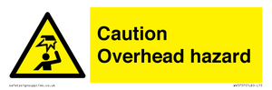 Caution Overhead hazard